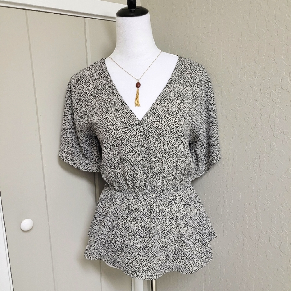 Sienna Sky animal print peplum top